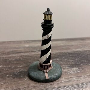 Spoontiques Black and White Lighthouse Figurine